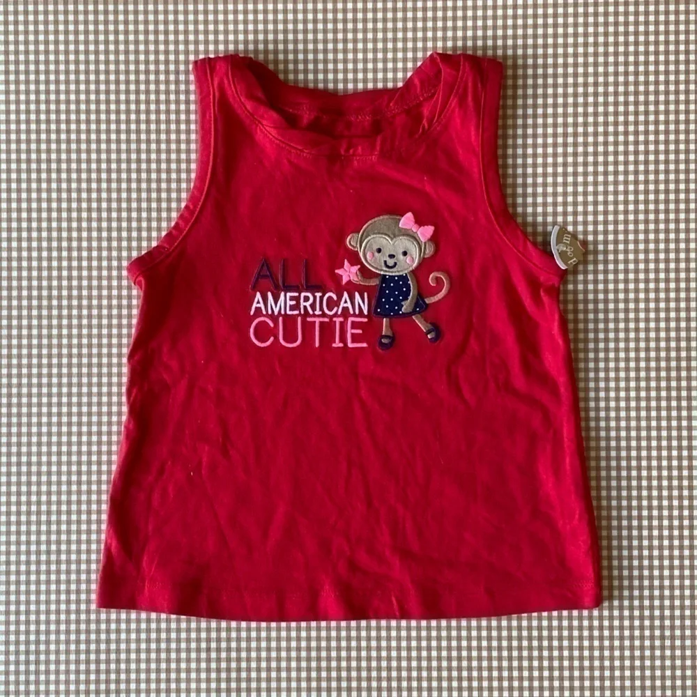 Carter’s All American Cutie Red tank top. Size 4. NWT‎